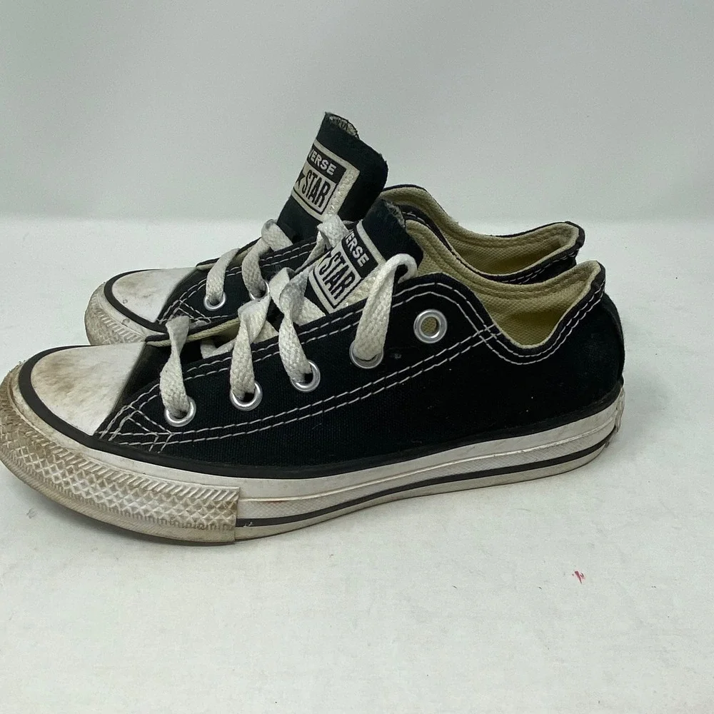 Converse Chuck Taylor All Star Low Top Black Youth Sneakers 3J235 Size 12